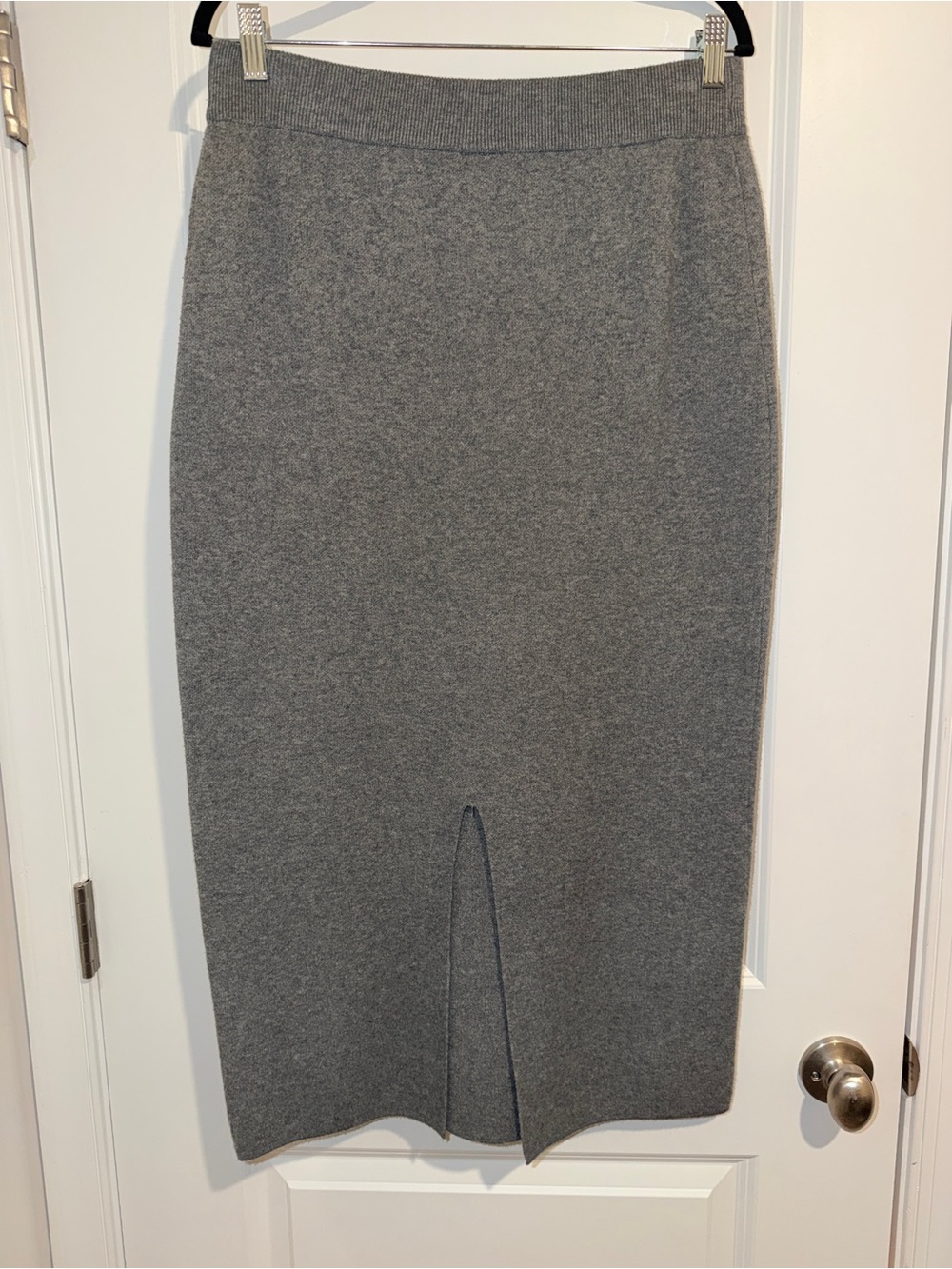 a new day, Gray Knit Sweater Hoodie and Matching Pencil Skirt, M/L - Picture 9 of 11